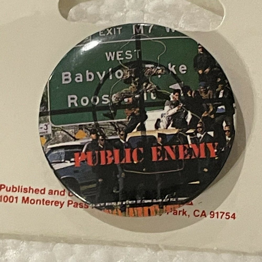 Vtg  1992 Public Enemy  Tour Promo Button Pin Pinback Badge Greatest Misses